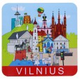 Padėkliukai puodeliams su Vilniaus miestu